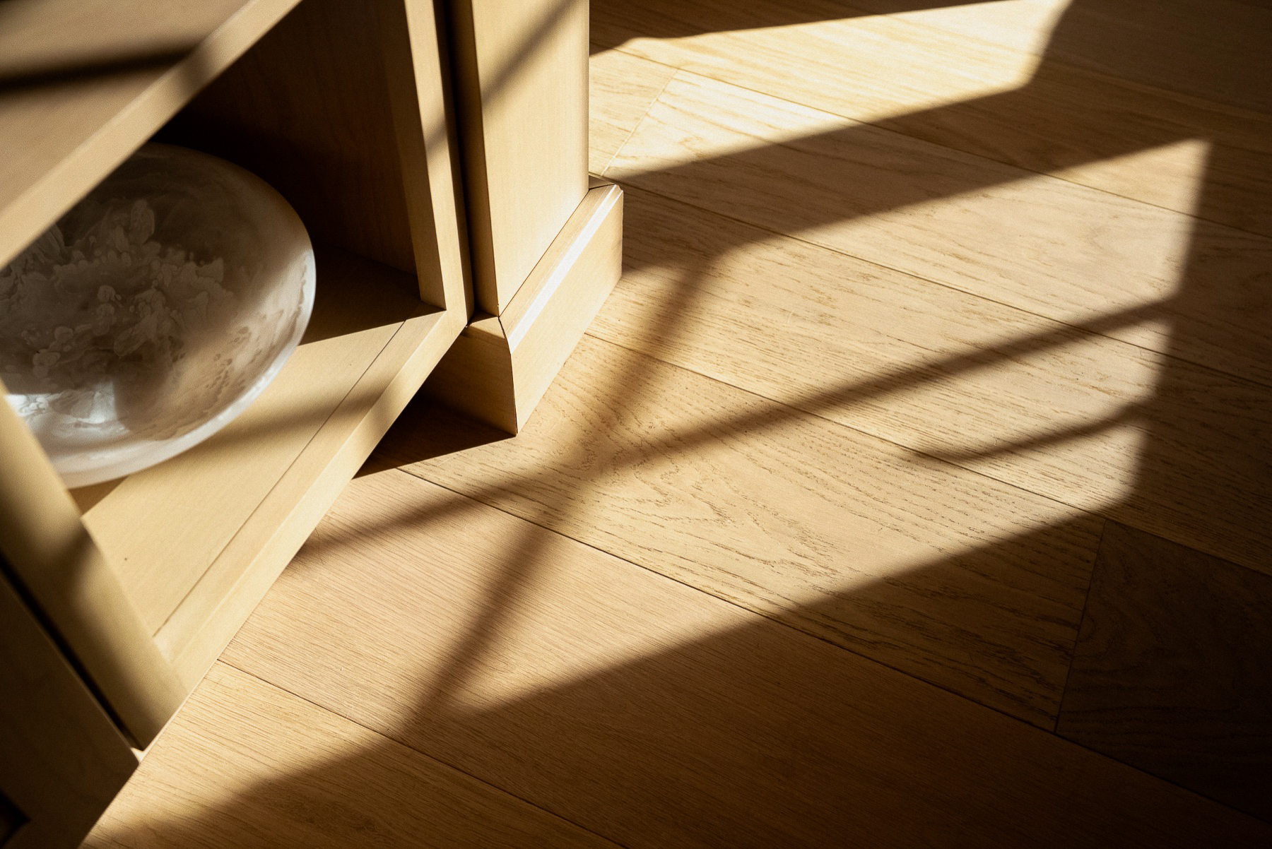 Afternoon shadows on the floor