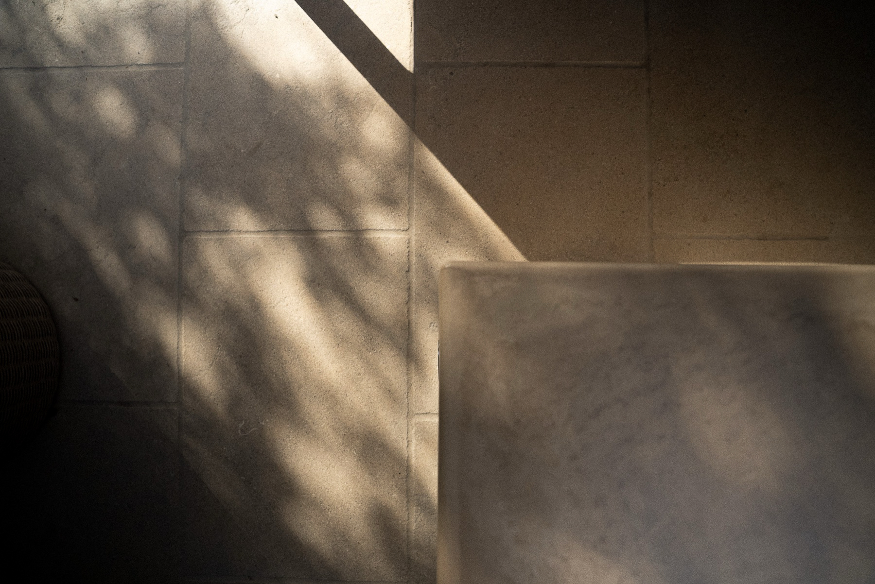 Shadow across the tiles