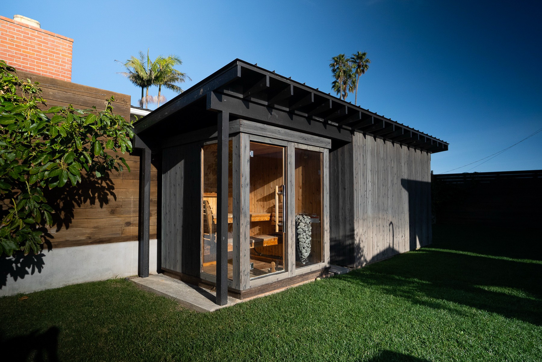 Cedar sauna exterior