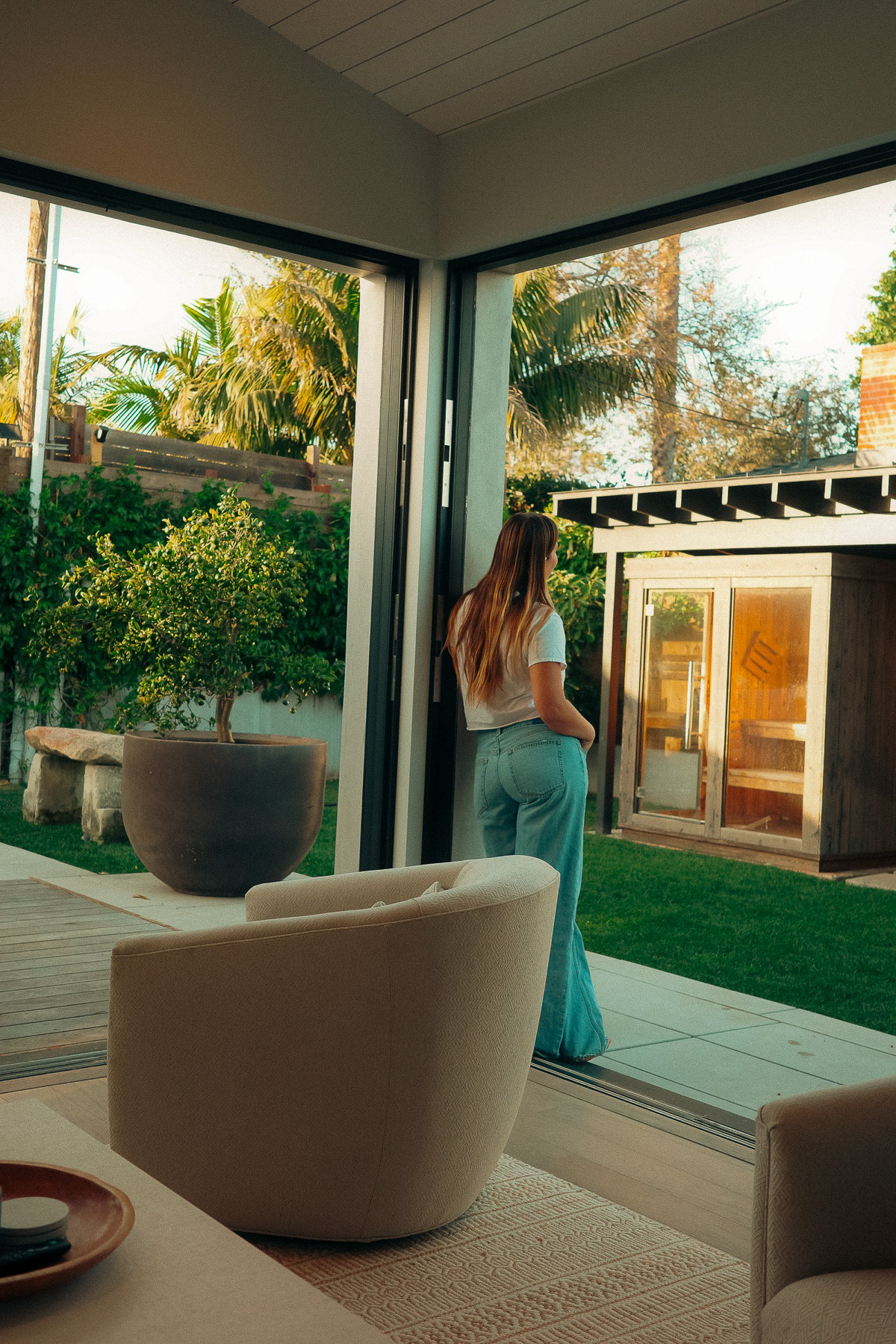 Interior opening to the garden